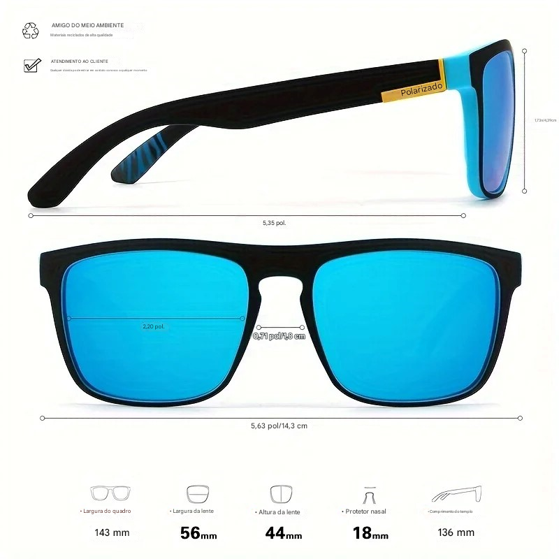 Óculos de Sol Polarizados - Estilo e Proteção UV400 - Leve 3 Pague 2